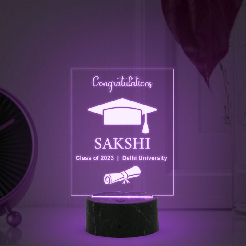 Customized Name Night Lamp with Multicolored Light Graduation Gift for Daughter, Son, Nursing Students